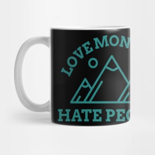 Mountain Lover Introvert - Nature Over People Adventure Design Mug
